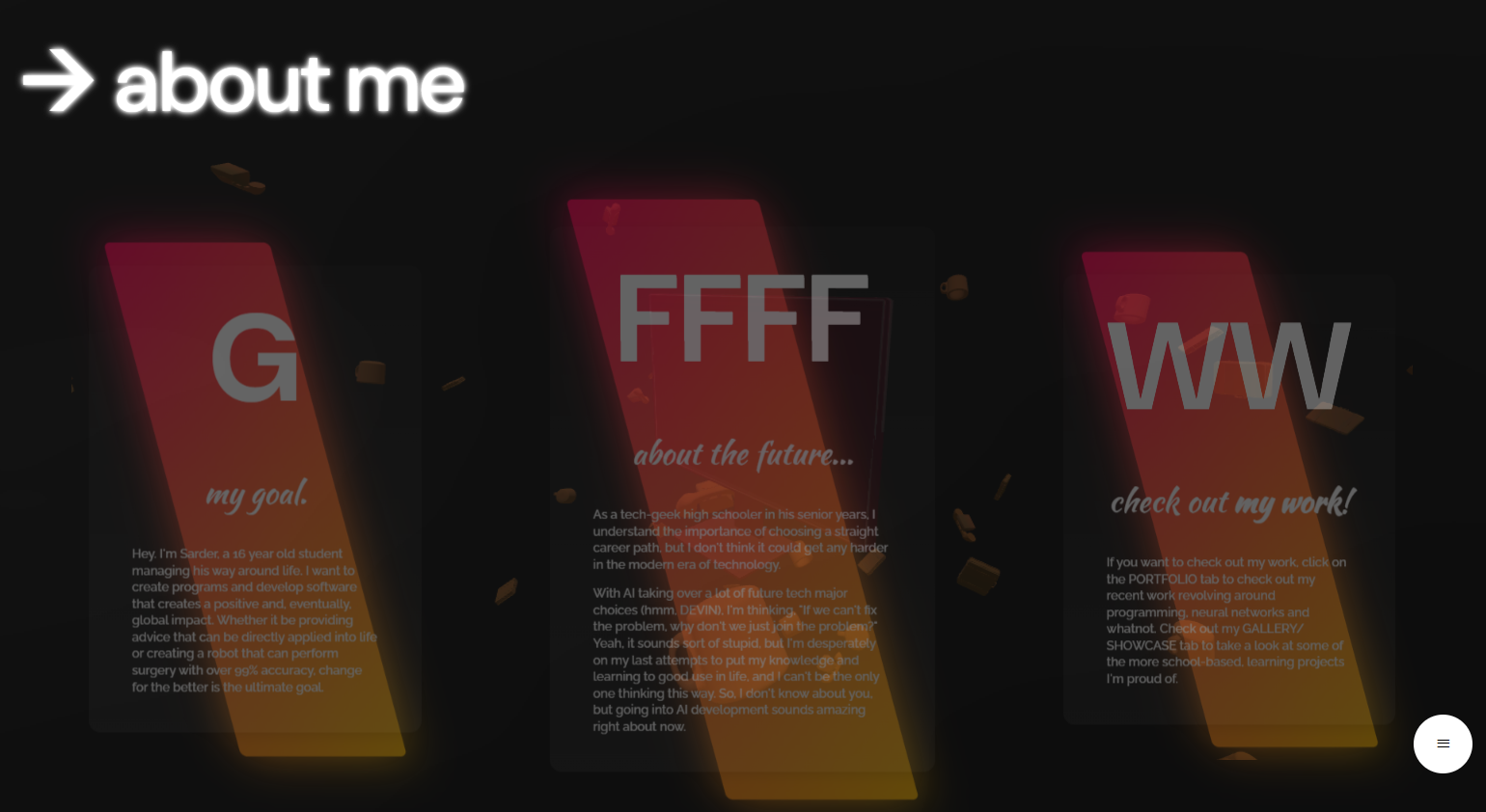 "about me" page